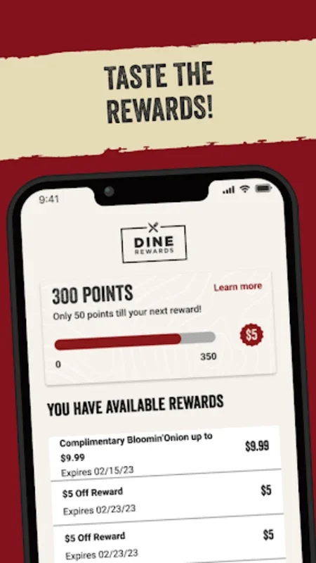 Outback Steakhouse for Android - Order and Earn Rewards