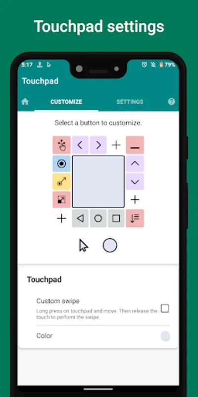 Touchpad for Big Phone & Tab for Android: Customizable Navigation