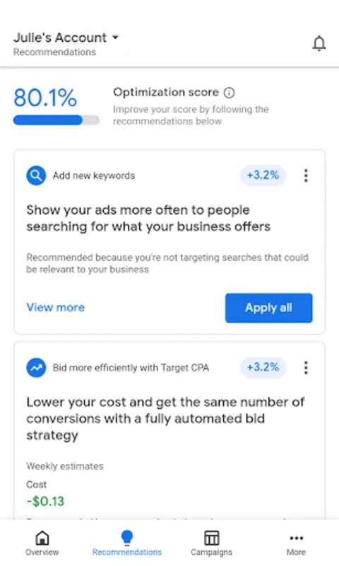 Google Ads for Android: Manage Your Ad Campaigns