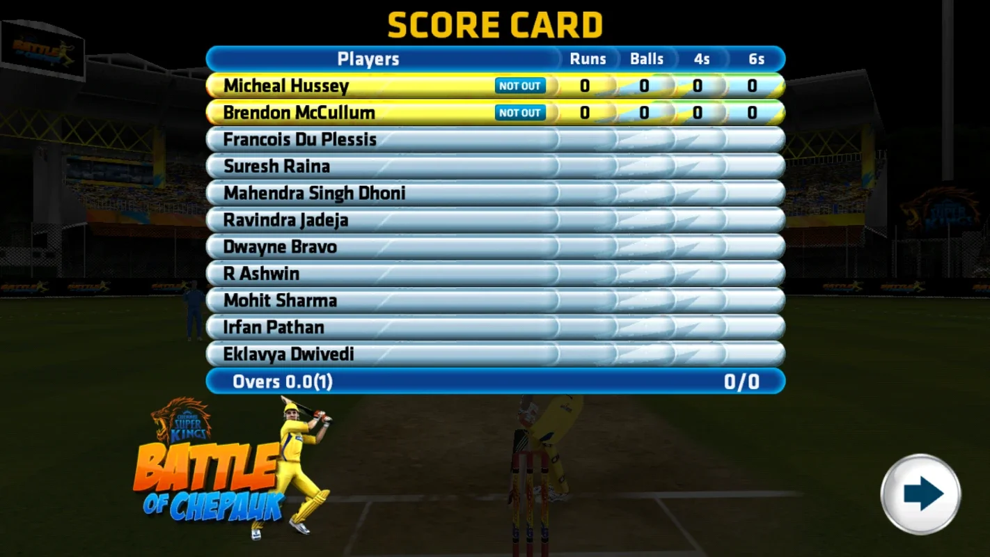 Battle Of Chepauk on Android - Play Against Chennai Super Kings