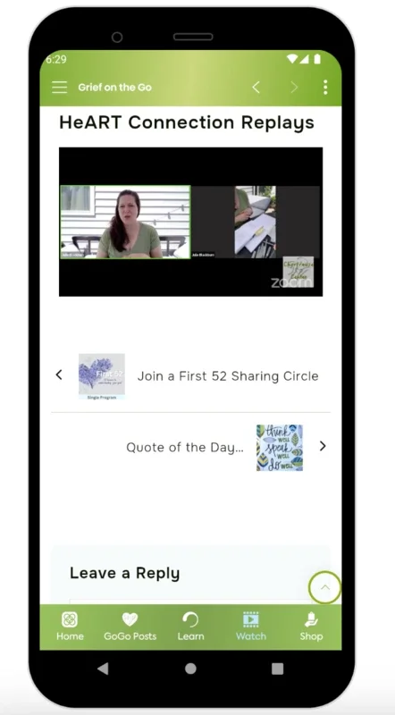 Grief on the Go for Android - Access Real Life Grief Info Anytime