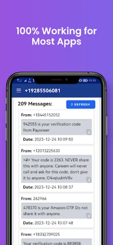 USA Numbers for Android - Secure Disposable Phone Numbers