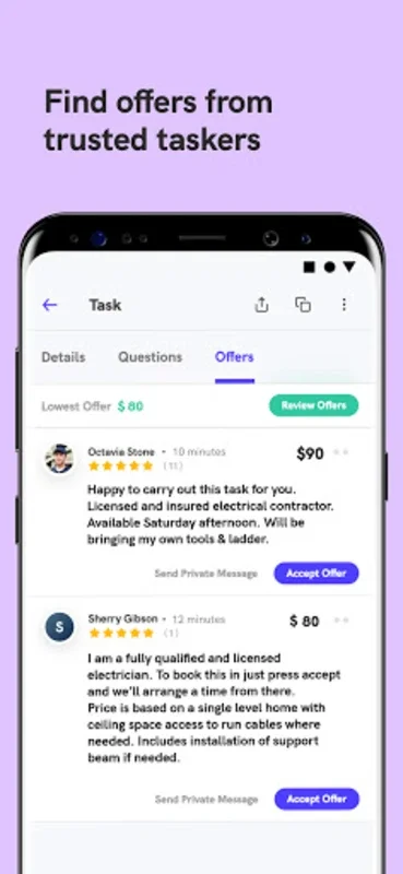 Sydetasker for Android - Securely Hire Local Taskers