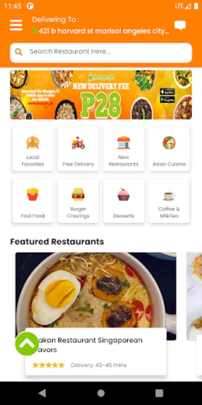 Mangan.ph for Android - Convenient Local Food Delivery