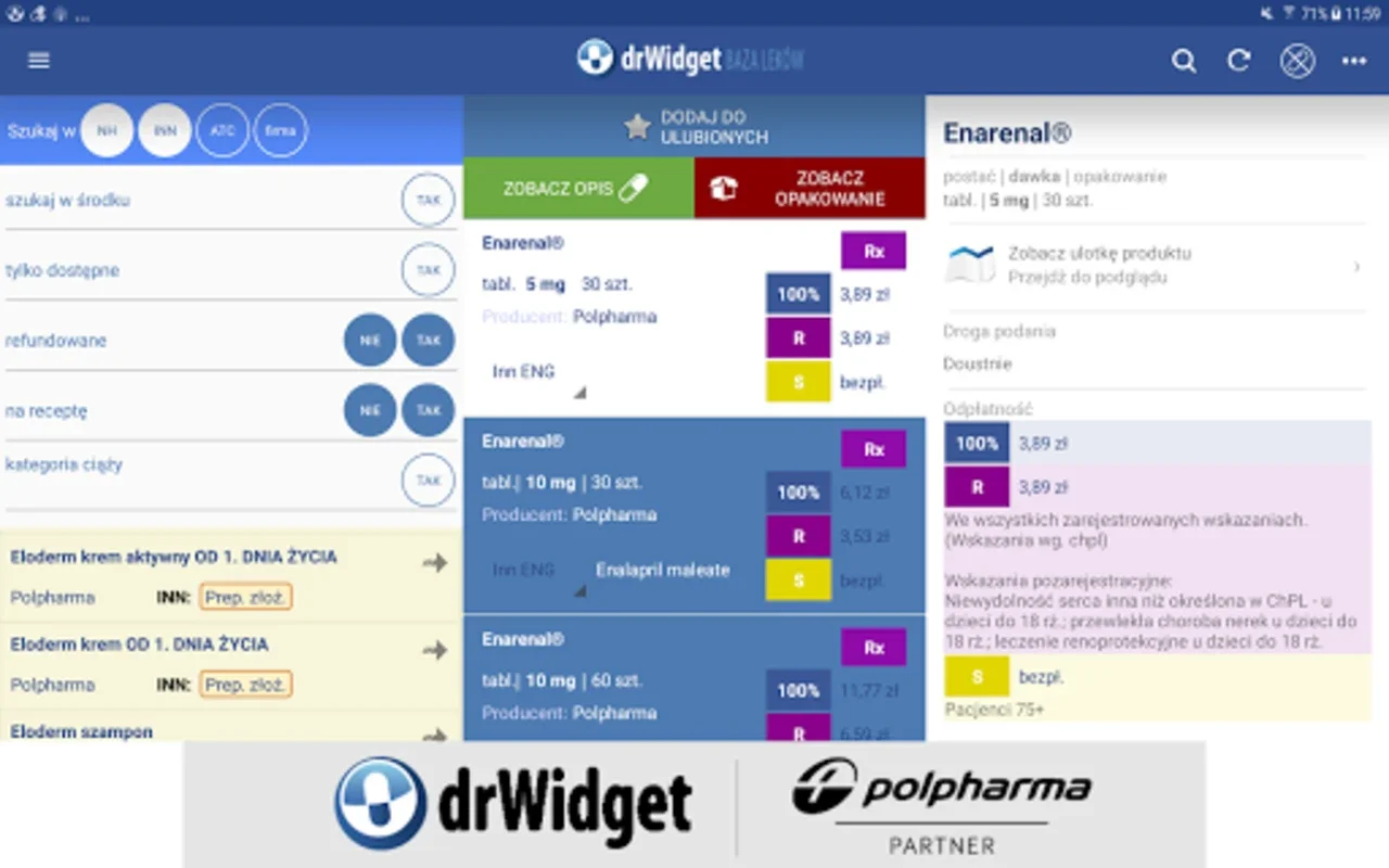 DrWidget Baza Leków for Android: Comprehensive Pharma Info