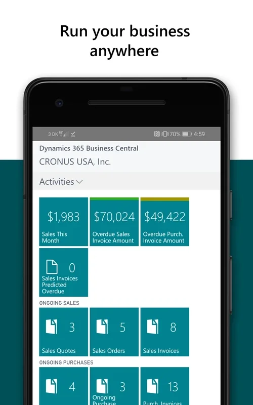 Dynamics 365 Business Central for Android - Streamline Your Business