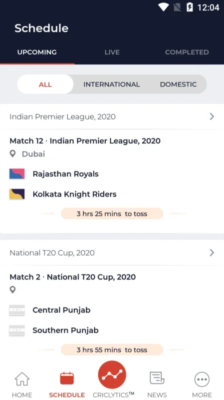 Cricket.com for Android: All - in - One Cricket Information