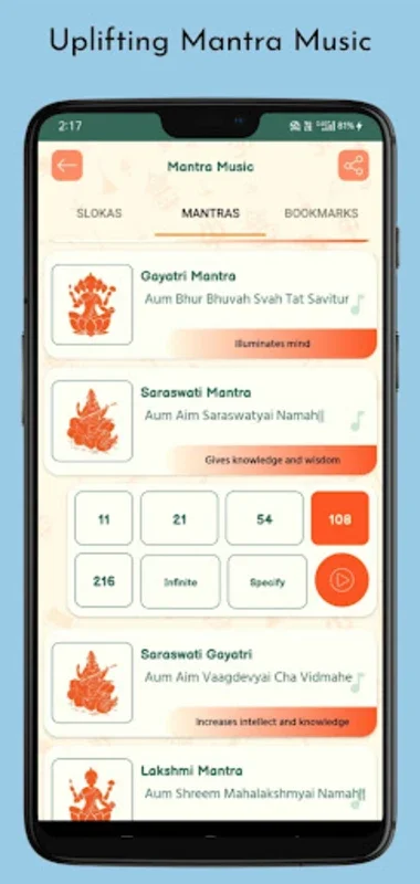 Daily Chants for Android - Offline Mantra App with Japa Counter