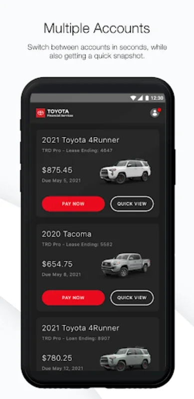 Toyota Financial Services for Android - Manage Auto Finances Easily