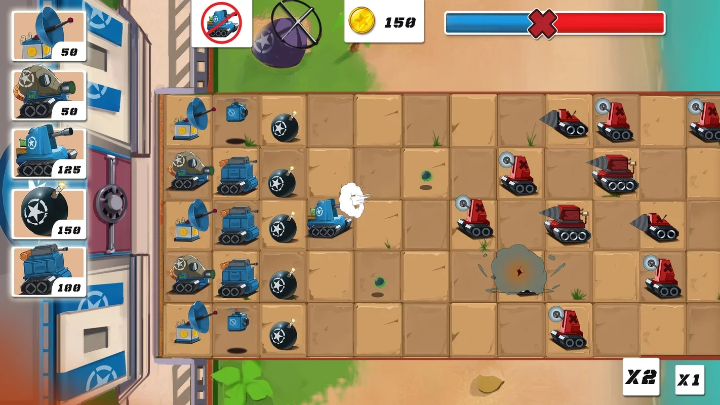 Tiny Blues Vs Mini Reds for Android - Engaging Tower Defense