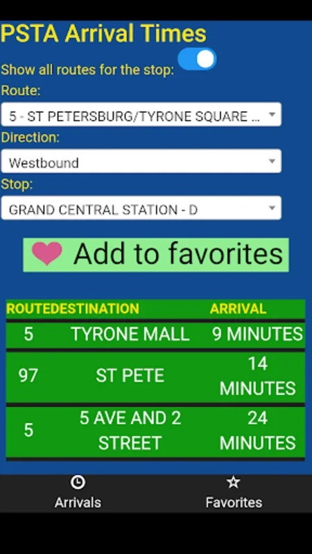 Pinellas County PSTA Bus Tracker for Android - Real-Time Updates