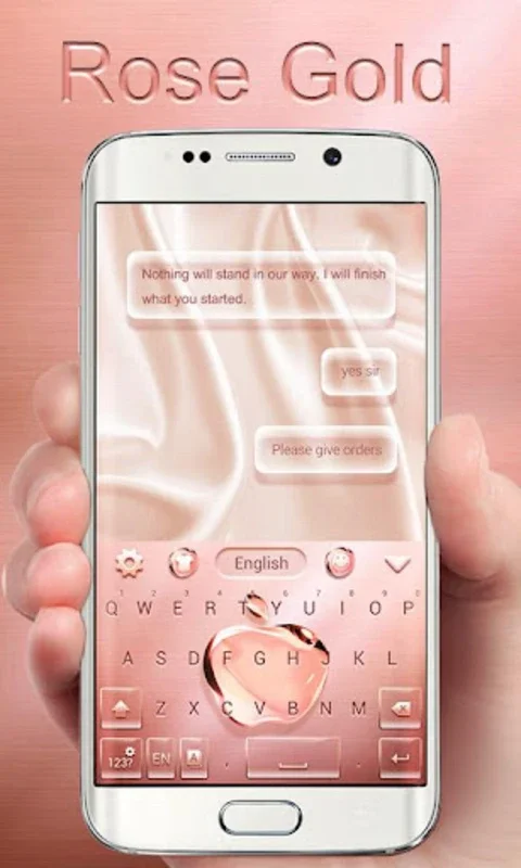 Rose Gold GO Keyboard Theme for Android - Stylish Typing