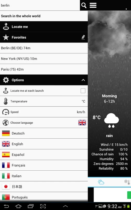 Weather Germany for Android - Accurate Forecasts