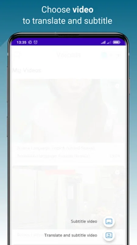 Voicella for Android - Enhance Videos with 90+ Language Subtitles