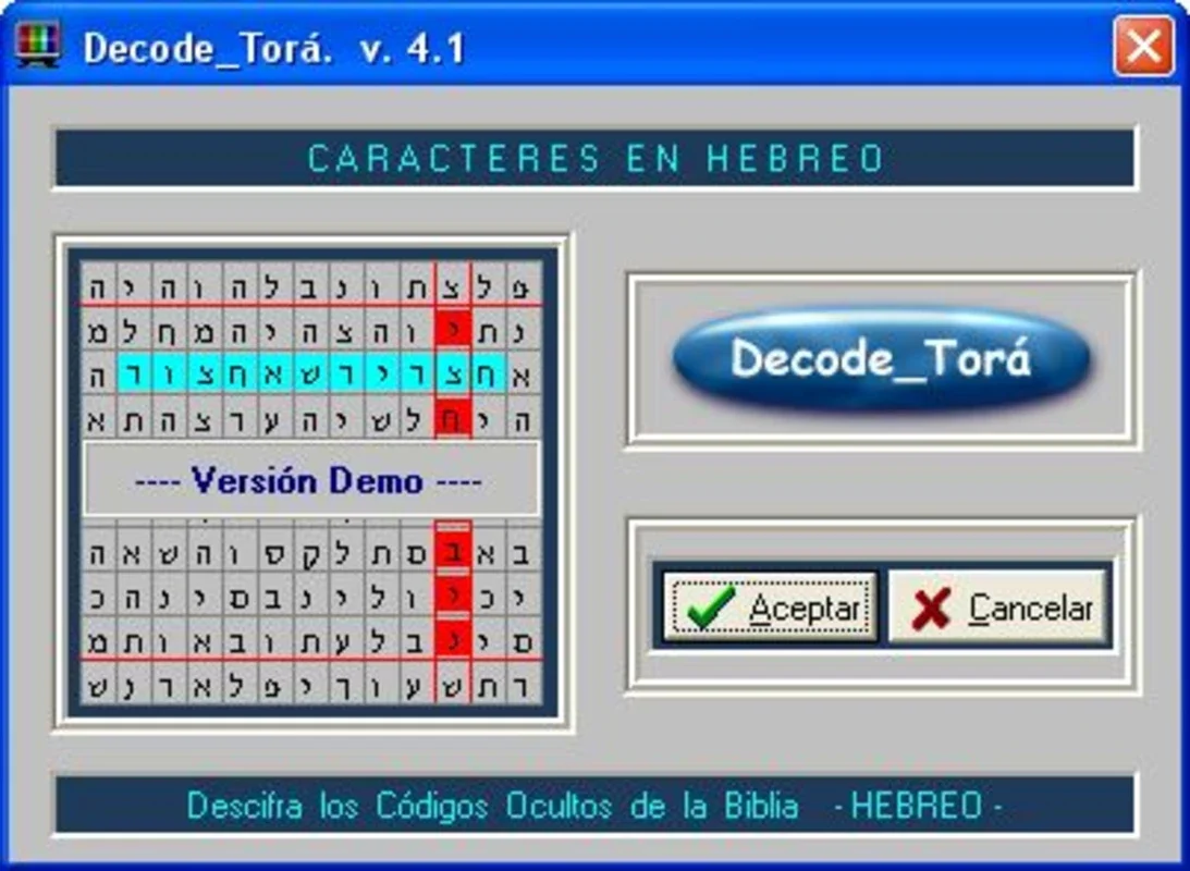 Decode Tora for Windows - Uncover Hidden Bible Codes