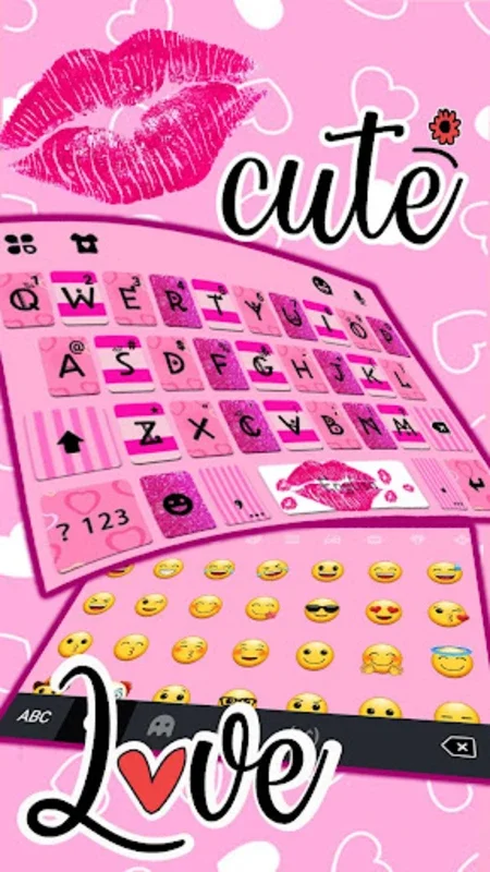 Pink Girly Love Keyboard Theme for Android - Stylish Typing