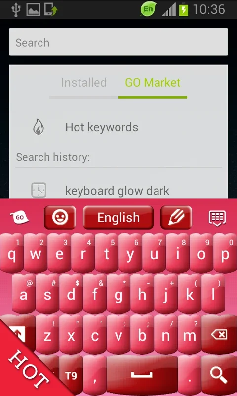 Pink Keyboard Hearts Glow for Android - Stylish Typing Interface