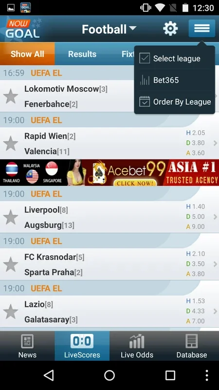 Livescore Odds for Android: Stay Updated on Soccer and Basketball