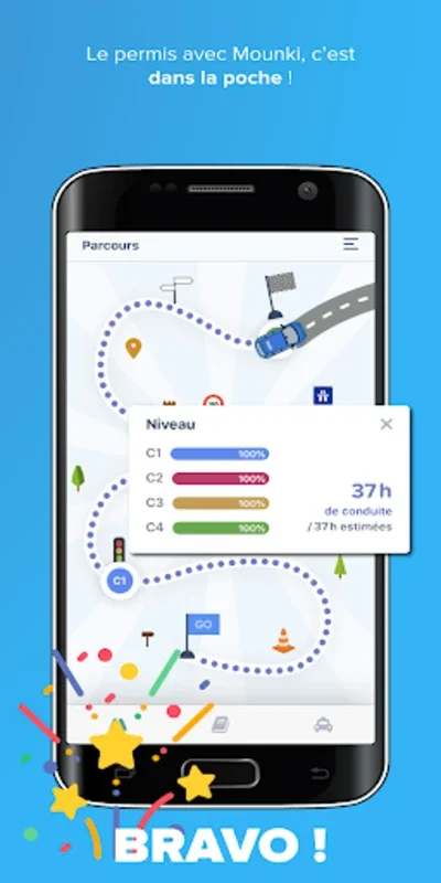 Mounki Copilot for Android: Track Driving Progress