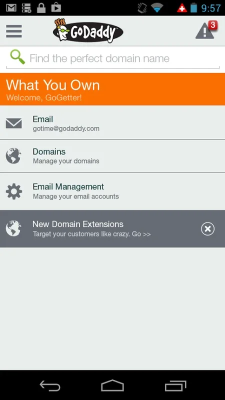 GoDaddy for Android: Streamline Your Domain Management