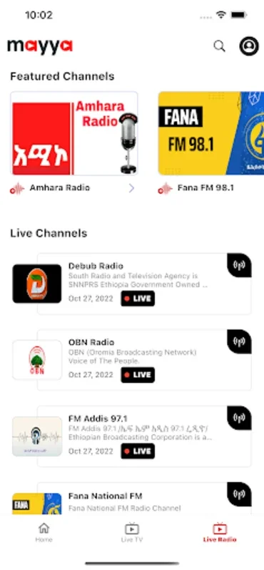 Mayya for Android - Easy Access to Ethiopian TV and Videos