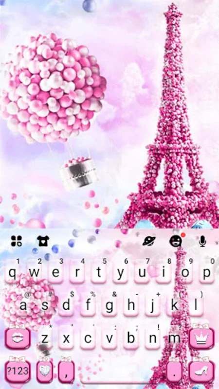 Romantic Paris Tower Theme for Android - Stylish Keyboard