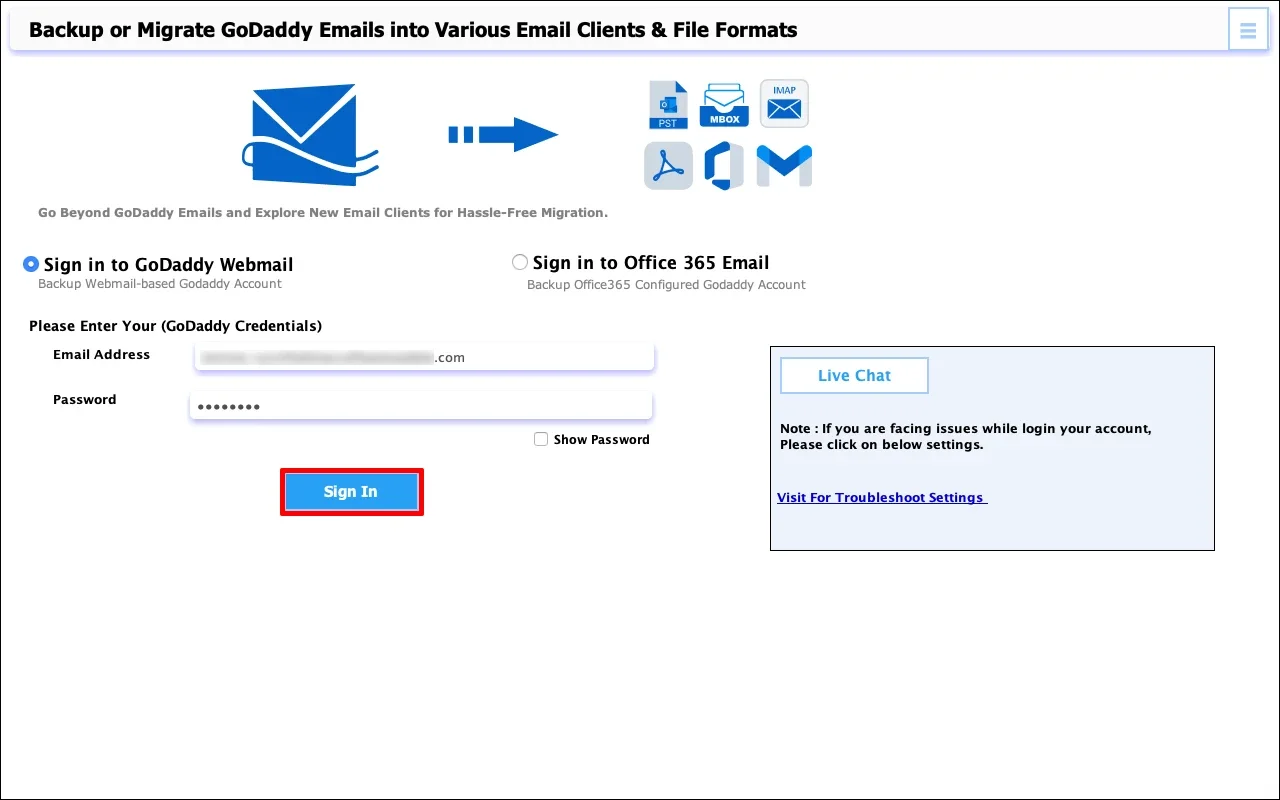 GoDaddy Email Backup Tool for Mac: Secure Backup & Migration