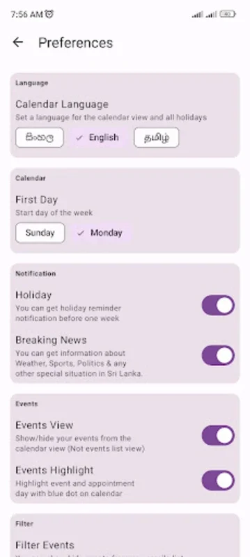 Ceylon Calendar 2015 for Android - Manage Sri Lankan Holidays