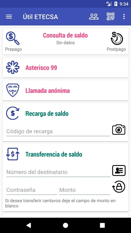 Útil ETECSA for Android: Streamline Telecommunications