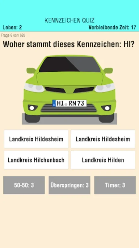 Kennzeichen-Quiz for Android: Engaging License Plate Quiz