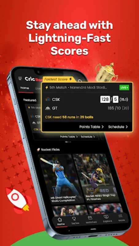 Cric Rocket for Android - Unparalleled Cricket Experience