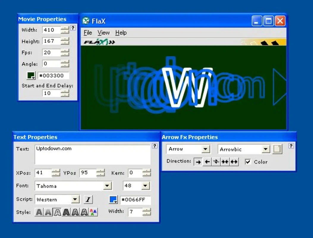 FlaX for Windows - Create Animated Texts with Flash