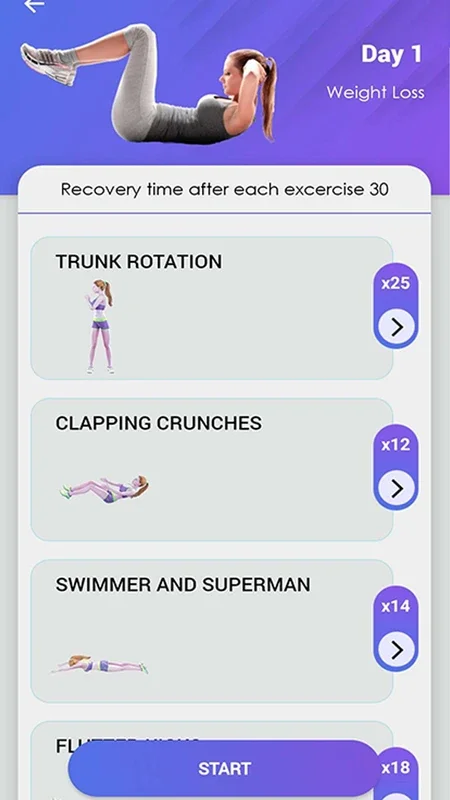 FITRUN30: Android Fitness Program for 30-Day Diet & Exercises