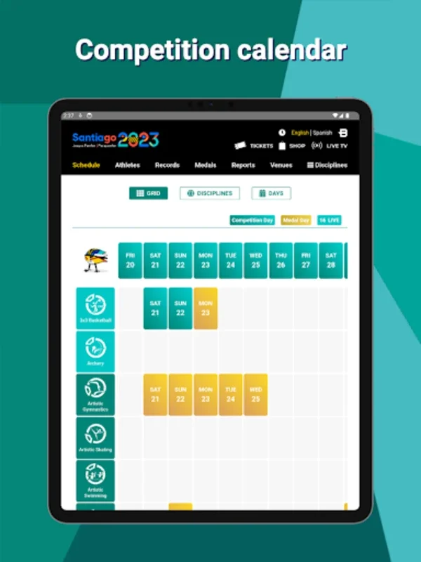 Santiago 2023 for Android - Your Pan Am Games Hub