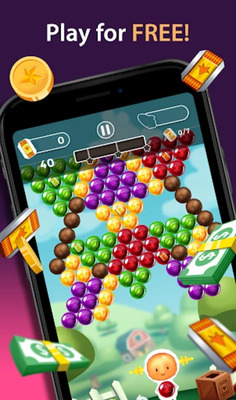 Bubble Burst for Android - Play and Win Cash