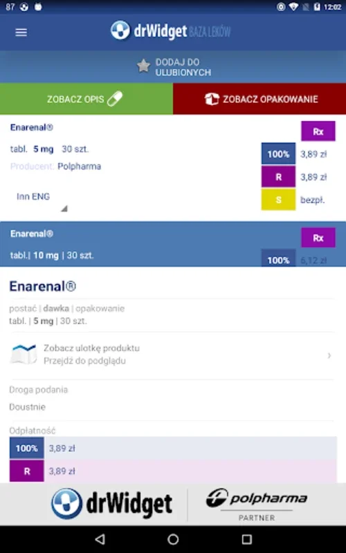 DrWidget Baza Leków for Android: Comprehensive Pharma Info