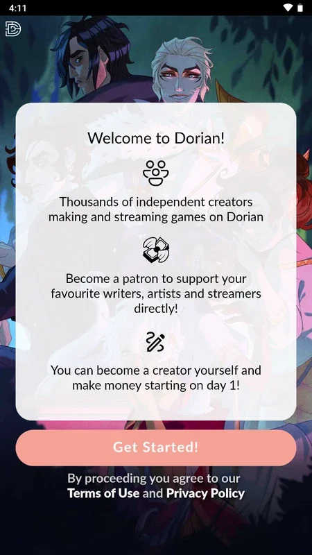 Dorian for Android - Discover Interactive Stories