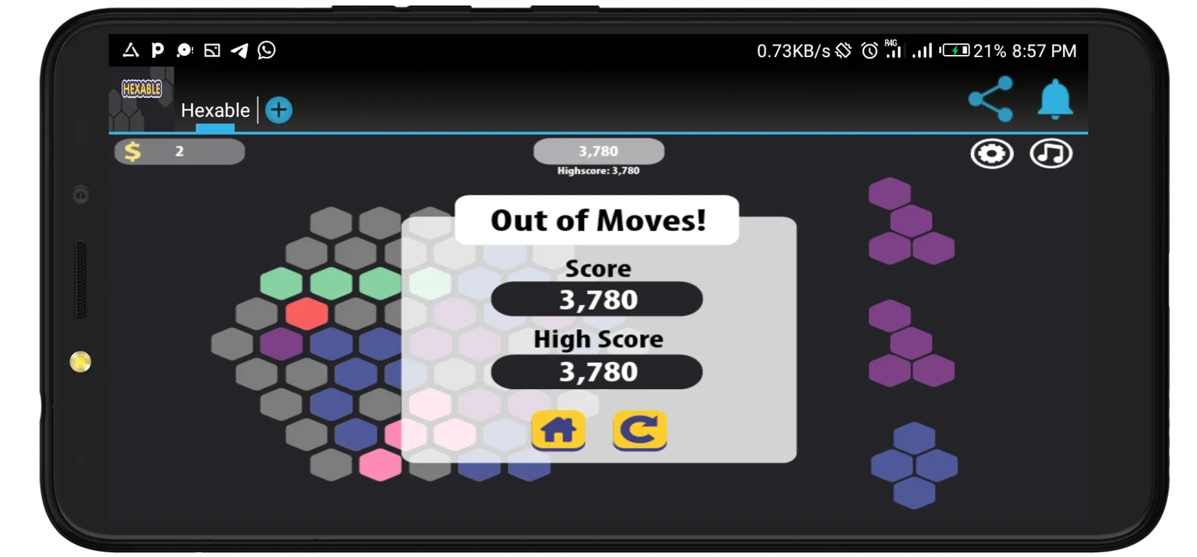 Hexable for Android: Challenging Puzzle Game