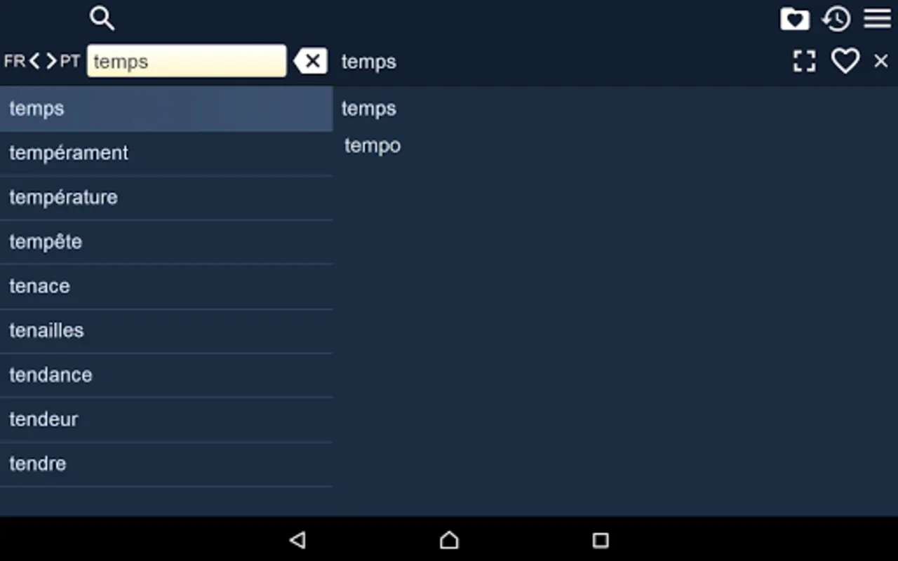 FR-PT Dictionary for Android - No Downloading Required