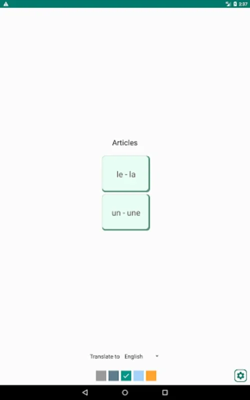Articles Le La for Android - Enhance French Vocabulary