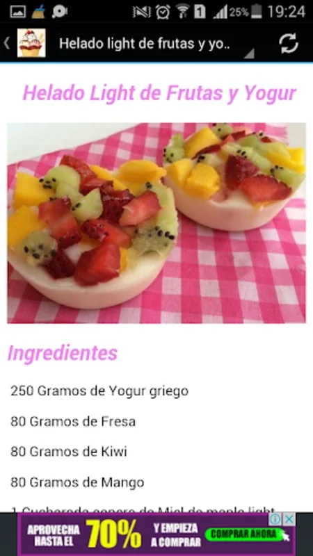 Ricas Recetas de Helados for Android: Delicious Recipes