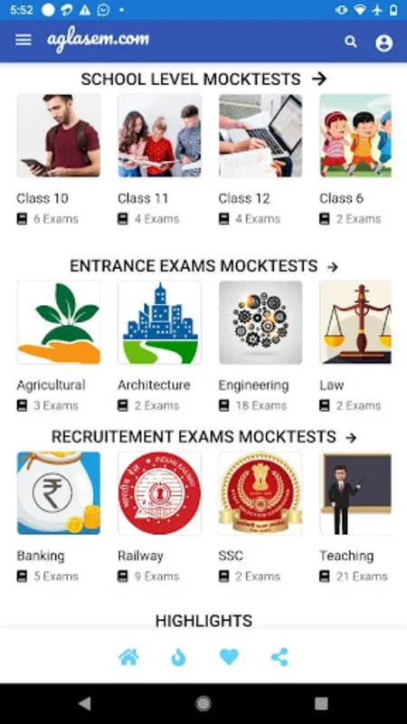 AglaSem Mock Tests for Android - Ideal for Exam Preparation