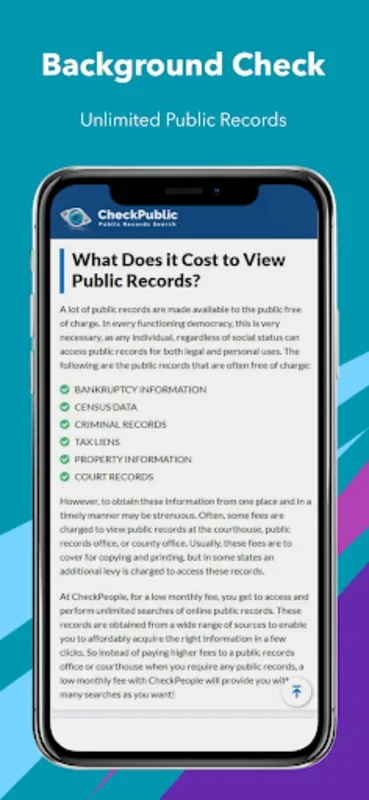 Check Public for Android - Efficient Public Record Access