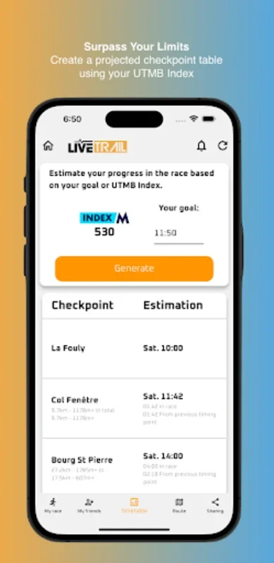 LiveInfo by LiveTrail for Android - Comprehensive Race Tracking