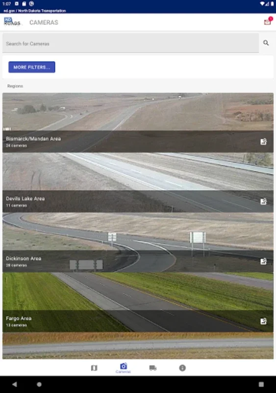 ND Roads for Android: Real-Time ND Travel Info