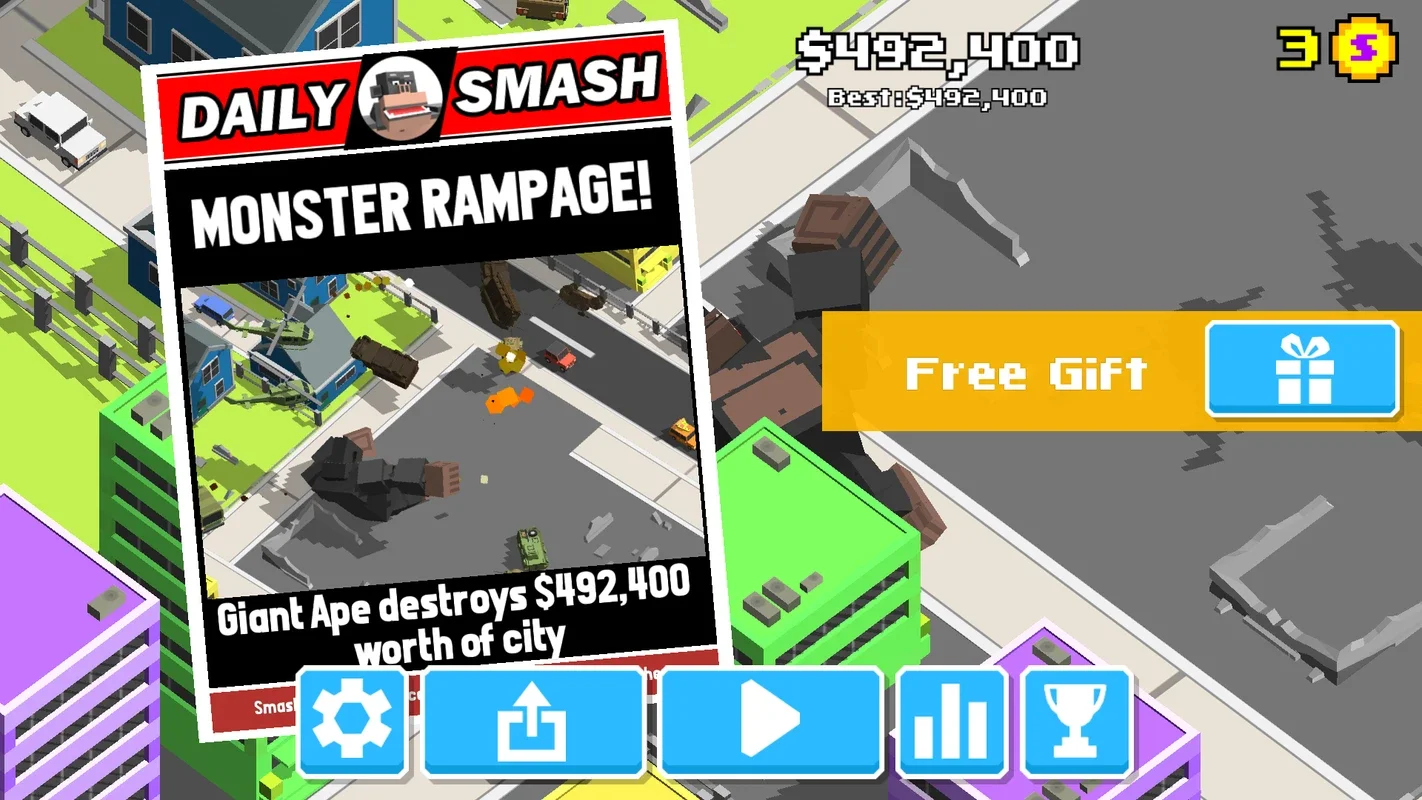 Smashy City for Android - Monstrous City - Wreaking Havoc