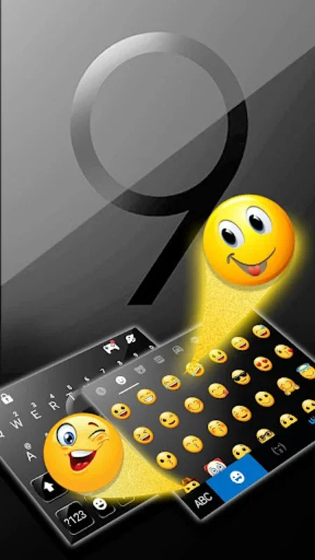 Black Galaxy S9 Keyboard Theme for Android - Stylish & Customizable