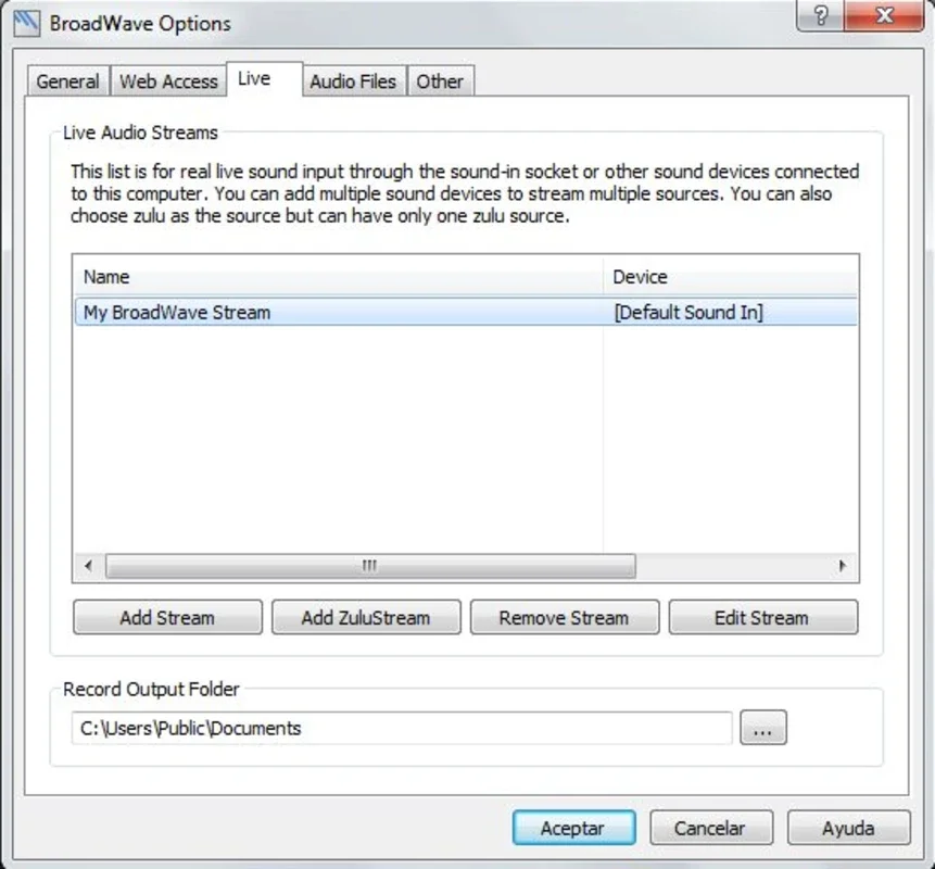 BroadWave Streaming Audio for Windows: Stream Live and Pre-recorded Audio