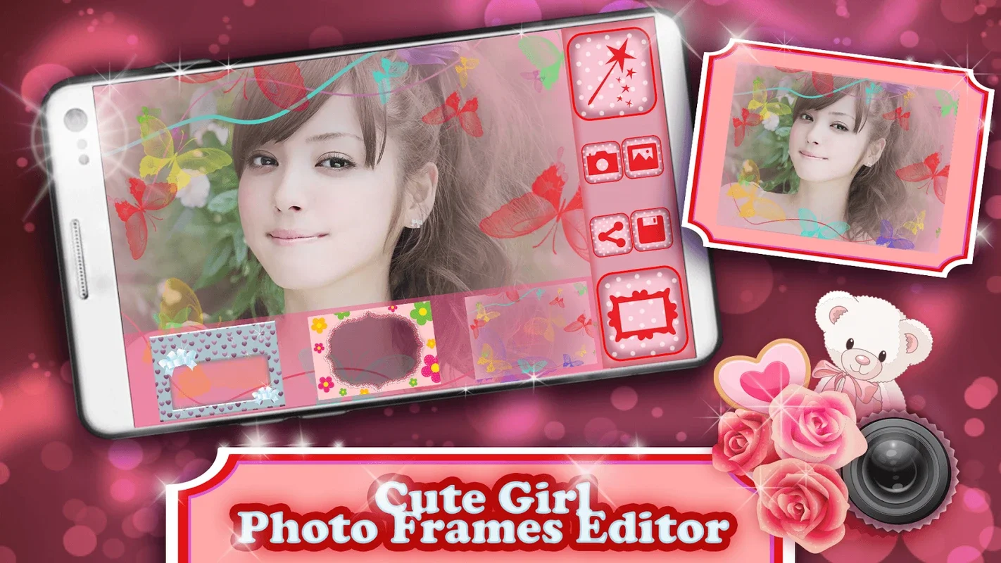 Cute Girl Photo Frames Editor for Android: Transform Photos