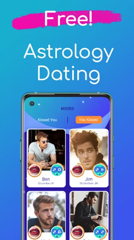 Astro Kiss Match - Astrology Match Flirt & Dating on Android for Astrological Connections